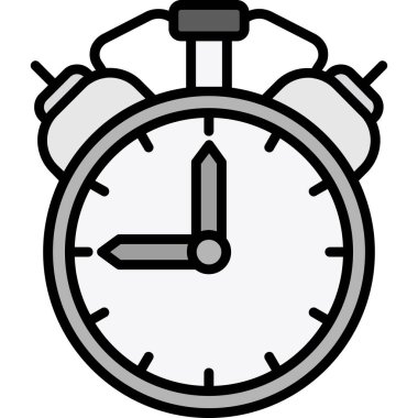 Saat ikonu. beyaz arkaplanda izole edilmiş web tasarımı için özet saat saat vektör simgesi