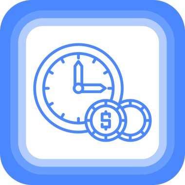 Saat. Web simgesi basit tasarım