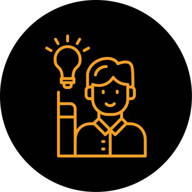 yaratıcı fikir simgesi, vektör illüstrasyonu