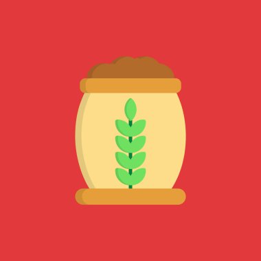 Buğday kulaklı buğday kavanozu vektör çizimi