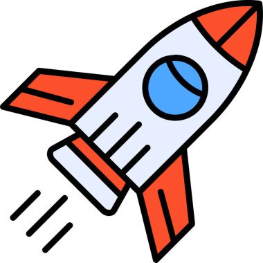 başlangıç iş roketi simgesi - taslak biçimi