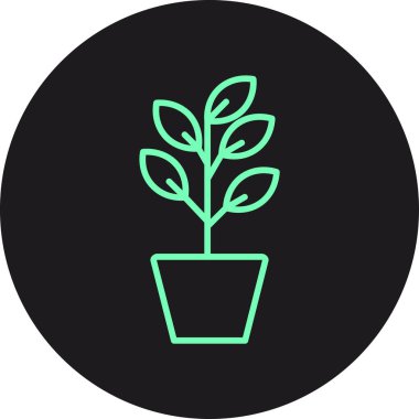 Bitki simgesinin vektör illüstrasyonu