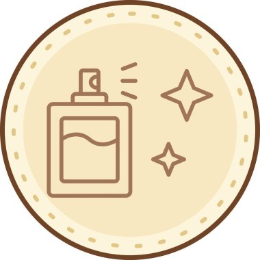 Beyaz arkaplandaki vektör parfüm şişesi, illüstrasyon, vektör.