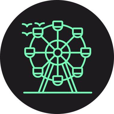 Benzersiz fan çizgisi vektör simgesi