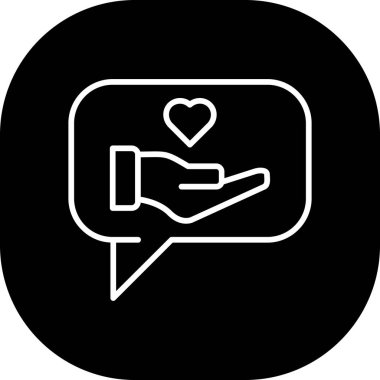 Bir kalp simgesinin vektör illüstrasyonu