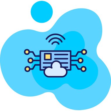 Bulut veri sunucusu simgesi - taslak biçimi