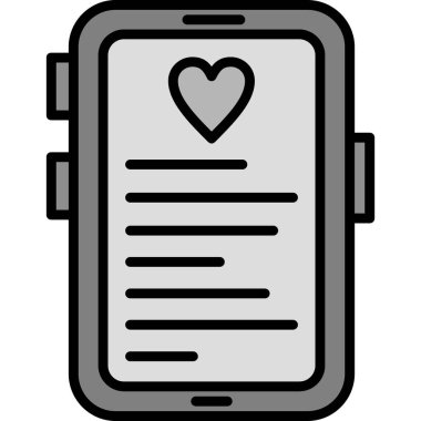 aşk cep telefonu simgesi