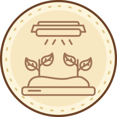 Bir ağaç simgesinin vektör illüstrasyonu