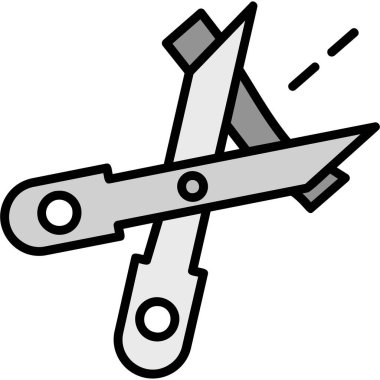 Siyah oklu bir bıçağın vektör simgesi