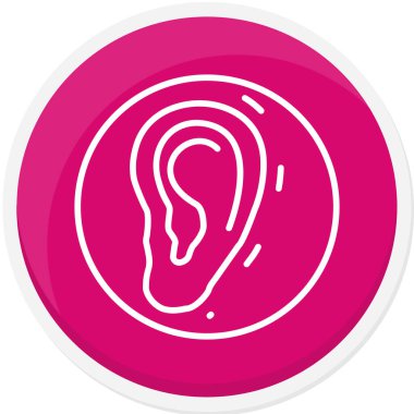 Bir kulak simgesinin vektör illüstrasyonu