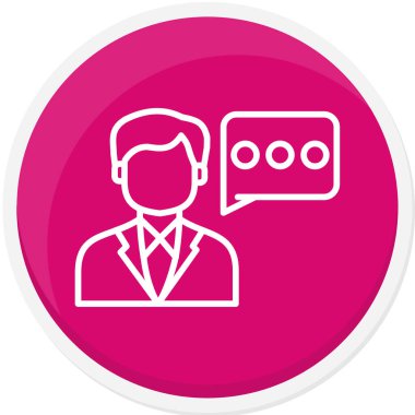 Konuşma balonu olan iş adamı