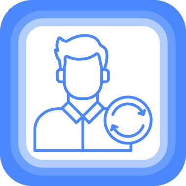 Adamım. Web simgesi basit illüstrasyon