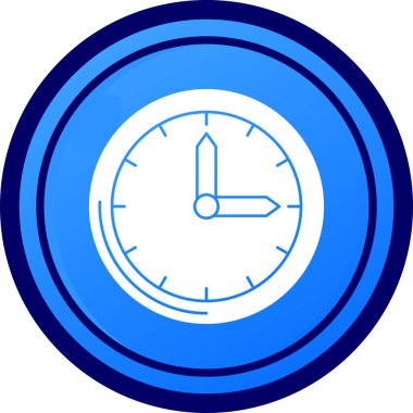 Alarm saati mavi ile dairesel