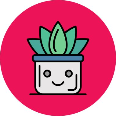 Kaktüs simgesi, basit vektör çizimi