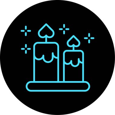 Bir mumun vektör illüstrasyonu