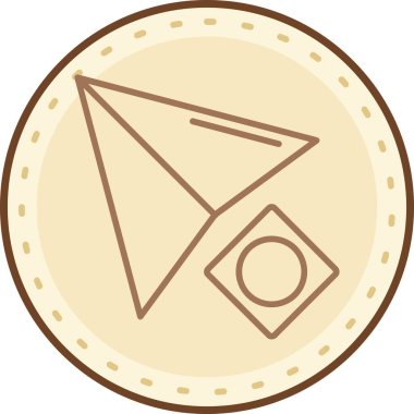 Pusula. Web simgesi basit illüstrasyon