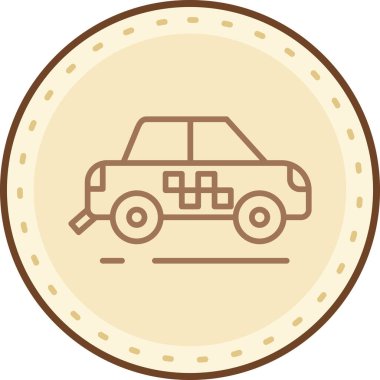 - Araba. Web simgesi basit illüstrasyon