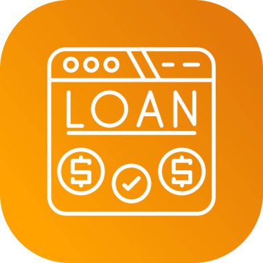 Kredi simgesi soyut arkaplanda izole edildi