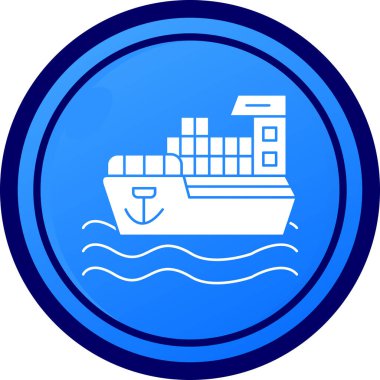 Gemi simgesi vektör illüstrasyonu