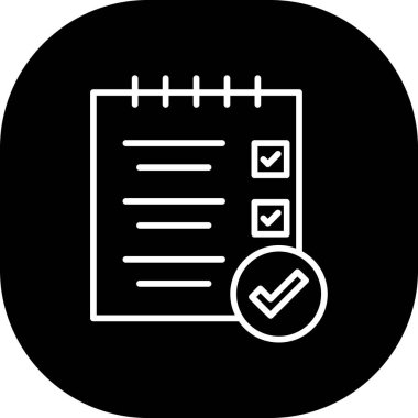 Kontrol listesi simgesi vektör illüstrasyonu