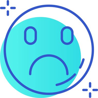 Üzücü. Web simgesi basit illüstrasyon