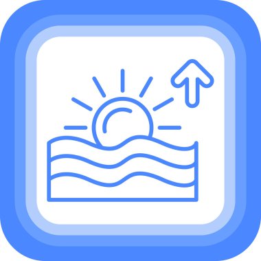 Güneş. Web simgesi basit illüstrasyon