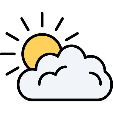 Hava durumu simgesi, vektör illüstrasyonu