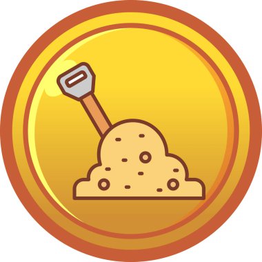 Kürek ikonu. vektör illüstrasyonu