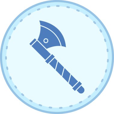 Mavi bir kalkan simgesinin vektör illüstrasyonu