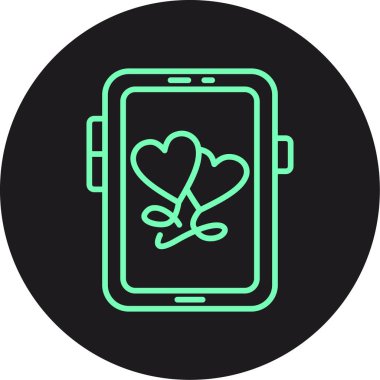 Kalp ikonu vektör illüstrasyonu