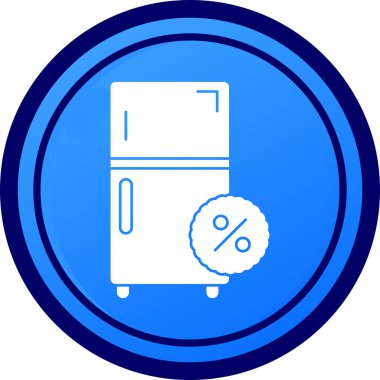 Buzdolabı. Web simgesi basit illüstrasyon