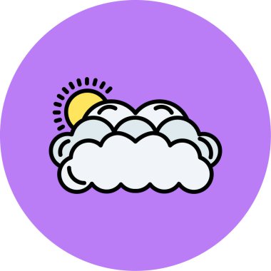 Bulut. Web simgesi basit illüstrasyon