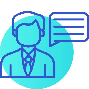 Konuş. Web simgesi basit illüstrasyon