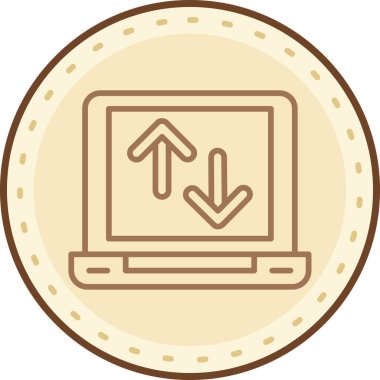 Bir bilgisayar simgesinin vektör illüstrasyonu