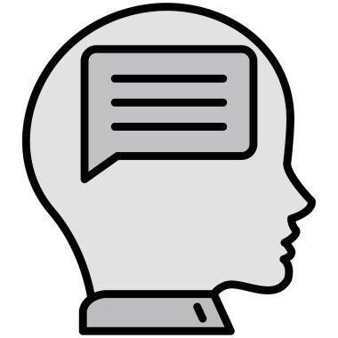 kafa profili simgesi. Beyaz arkaplanda izole edilmiş web tasarımı için baş vektör simgesi