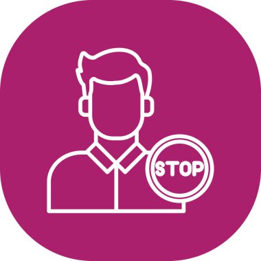 Benzersiz iş adamı vektör çizgisi simgesi