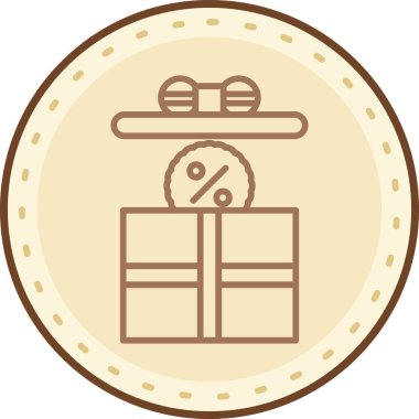 Hediye. Web simgesi basit illüstrasyon