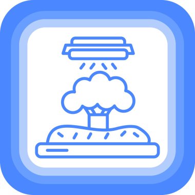 Bulut deposu. Web simgesi basit tasarım