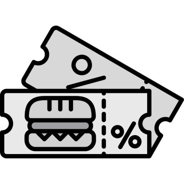Hamburger ikonu vektör illüstrasyonu