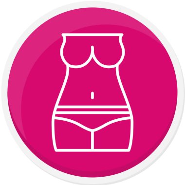 bikini. Web simgesi basit illüstrasyon