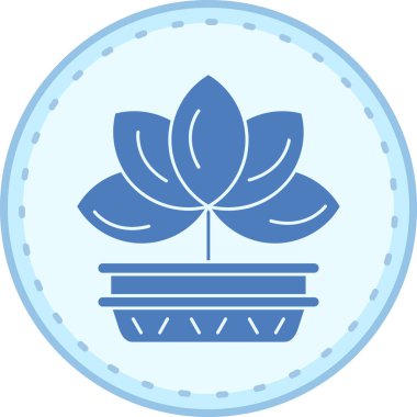 Bir çiçek simgesinin vektör illüstrasyonu