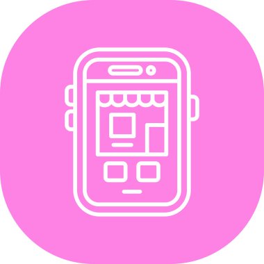 Kişisel ve ticari kullanım için vektör mobil simgesi.