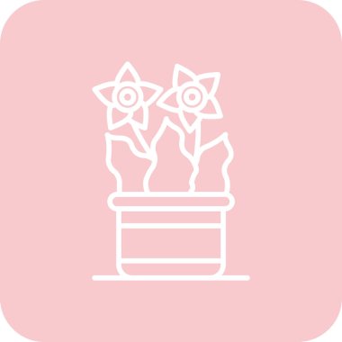 Bir kaktüs simgesinin vektör çizimi