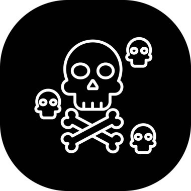 kafatası simgesi modada izole edilmiş arkaplan