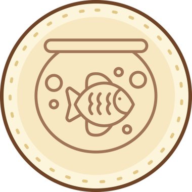 Balık. Web simgesi basit illüstrasyon