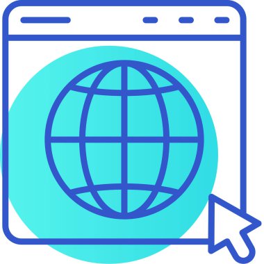 İnternet web simgesi basit tasarım