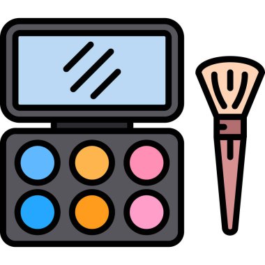 Makyaj. Web simgesi basit illüstrasyon