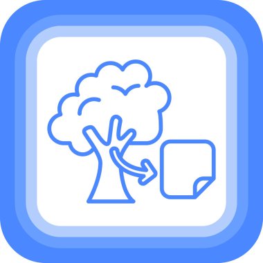 Ağaç. Web simgesi basit illüstrasyon