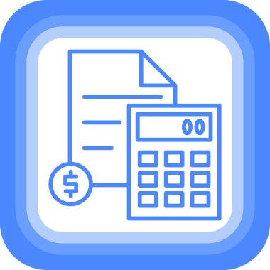 Hesap makinesi. Web simgesi basit illüstrasyon