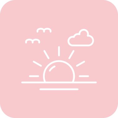 güneş web simgesi vektör illüstrasyonu